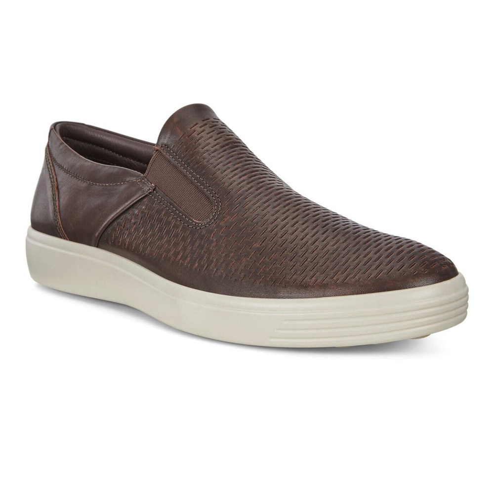 ECCO Mens Slip On Brown - Soft 7 Sneakerss - VAE-598403